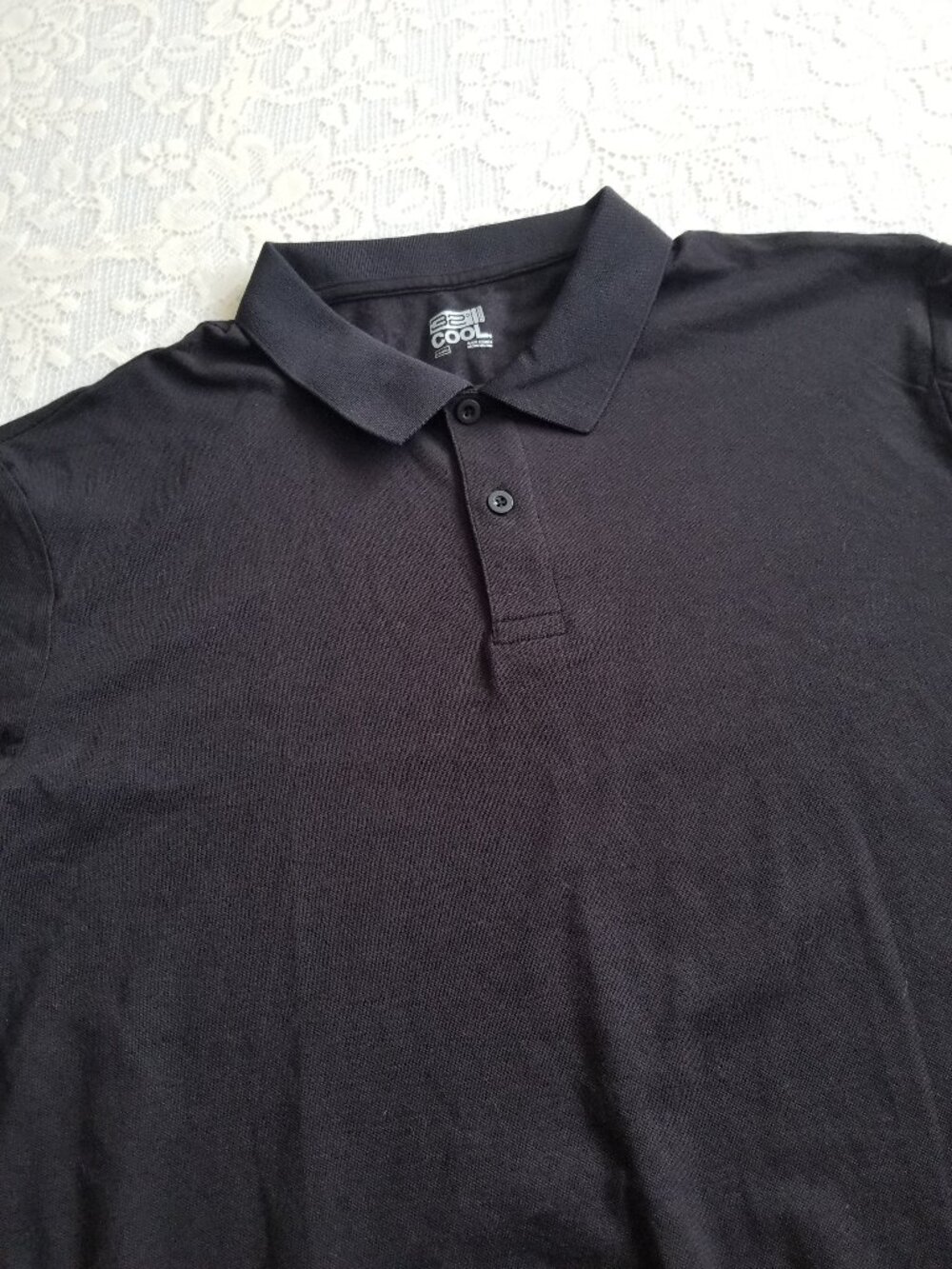 ❤️2/$12 32 Degrees Cool Black Polo Shirt w tags XXL